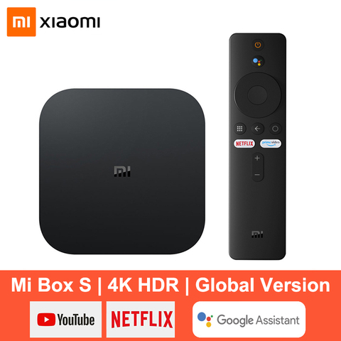 Xiaomi Mi Box S Smart TV Box Android 9.0 4K Ultra HD HDR 2G 8G WiFi Google Cast Netflix Media Player Smart Control Set Top Box ► Photo 1/6