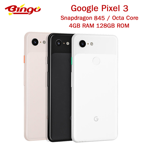 Google Pixel 3 4GB & 128GB Original Mobile phone 4G LTE Android Octa core 5.5'' 12.2MP&Dual 8MP Fingerprint NFC ► Photo 1/6