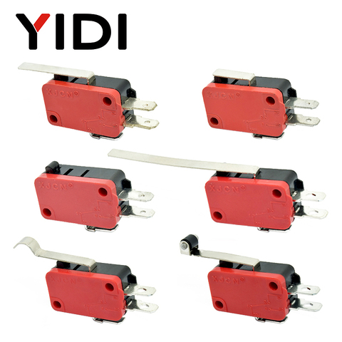 V-15 V-151 V-152 V-153 V-154 V-155 V-156-1C25 Micro Switch 16A 250VAC SPDT Momentary Travel Limit Switch 1NO1NC Lever Roller ► Photo 1/6
