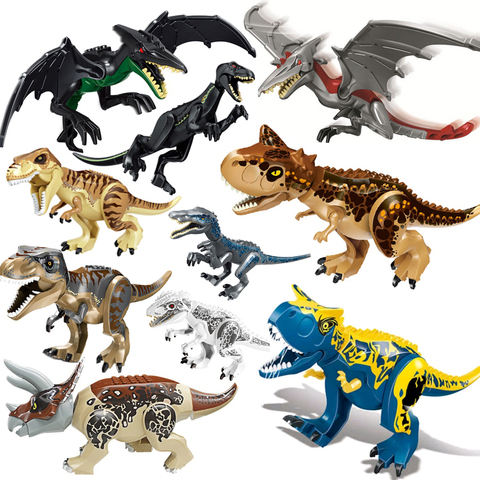 Jurassic World 2 Brutal Raptor Building Blocks Legoing Dinosaur Bricks Tyrannosaurus Indominus I-Rex Assemble Toy ► Photo 1/1