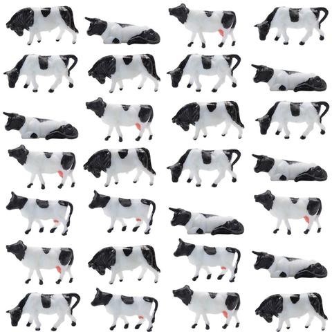 30pcs HO Scale painted Farm Animals Cows 5 different poses Model Railway 1:87 scale model animals P8714 model building kit ► Photo 1/6