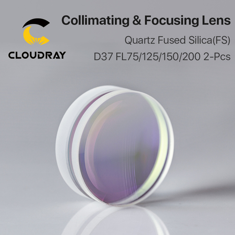 Cloudray Precitec Collimating Focusing Lens D37 F75 F125 F150 F200 Quartz Fused Silica for High Energy Fiber Laser 1064nm ► Photo 1/3