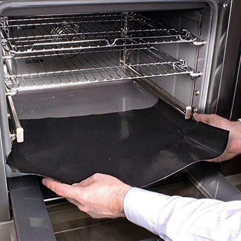 60 X 40 CM 2 pc Large Non Stick Oven Liner Reusable Dishwasher Safe Baking Spill Mats Barbecue Grill Mat kichen accessories ► Photo 1/6