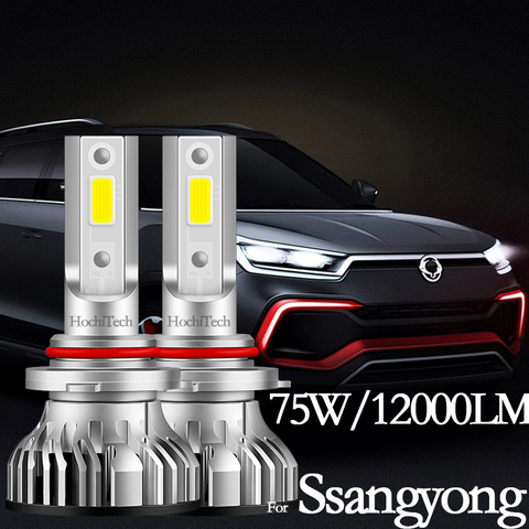 for Rexton Tivoli XLV Korando Musso Rodius Stavic Actyon Kyron High Beam Low Beam Headlight Bulbs Led Fog Light H1 H7 H11 ► Photo 1/6