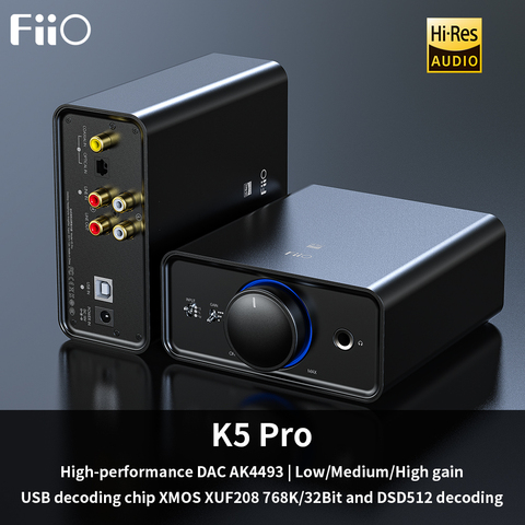 FiiO K5 Pro AK4493EQ|768K/32Bit and DSD decoding Deskstop DAC and Amplifier for Home and Computer ► Photo 1/6