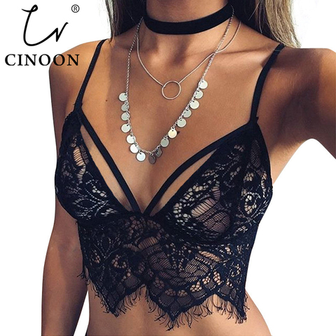 CINOON Lace Bra Top Wireless Cups Brassiere Sexy Fashion Eyelash Bralette  Cute Crop Top bra Underwear Intimate Tops - Price history & Review, AliExpress Seller - CINOON Official Store