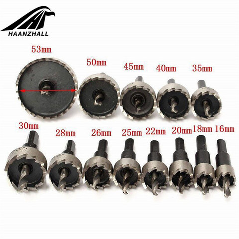12pcs! 15-50mm HSS Drill Bit Set Holesaw Hole Saw Cutter Drilling Kit Hand Tool for Wood Stainless Steel Metal Alloy Cutting ► Photo 1/6