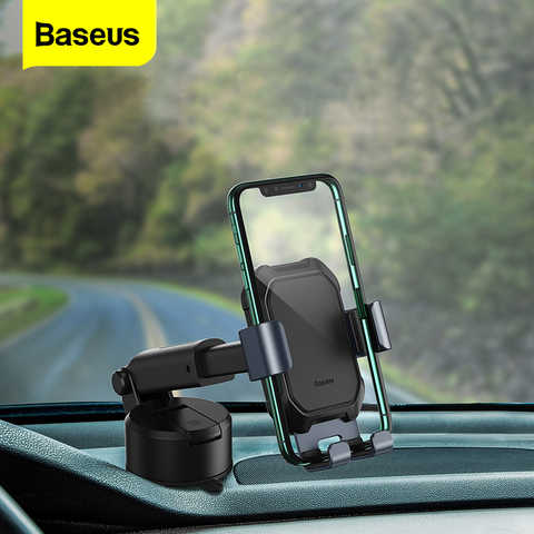 Baseus Gravity Car Phone Holder Stand For Xiaomi redmi note Telephone Mobile Cell Phone Holder for iPhone 11 12 pro 8 7 Samsung ► Photo 1/6