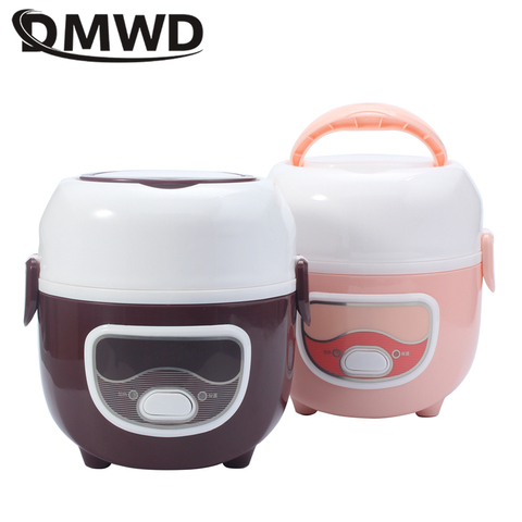 DMWD Electric Rice cooker Portable Mini Lunch box food steamer Insulation Food warmer Egg boiler 2/3 layer stainless steel liner ► Photo 1/6