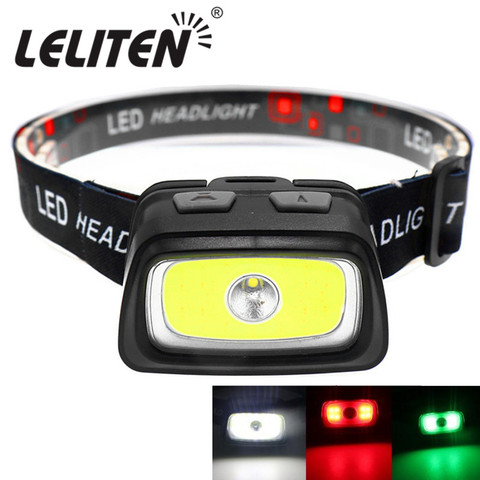 Portable mini COB+XPE LED Headlamp Outdoor camping Fishing headlights Work lantern flashlight Use 3*AAA Battery ► Photo 1/6