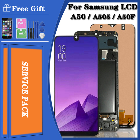 100% test For Samsung Galaxy A50 SM-A505FN/DS A505F/DS A505 LCD Display Touch Screen Digitizer Assembly For Samsung A50 LCD ► Photo 1/5
