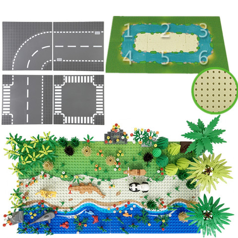 32x32 Dots River Baseplate City Blocks Road Base Plates Compatible Classic DIY Toys Mini Building Bricks Base de Placas for Kids ► Photo 1/6