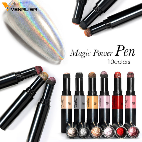 VENALISA Magic Powder Pen Air Cushion nail art Laqcuer Mirror Effect Nail glitter Fast Design manicure Makeup Holographic chrome ► Photo 1/6