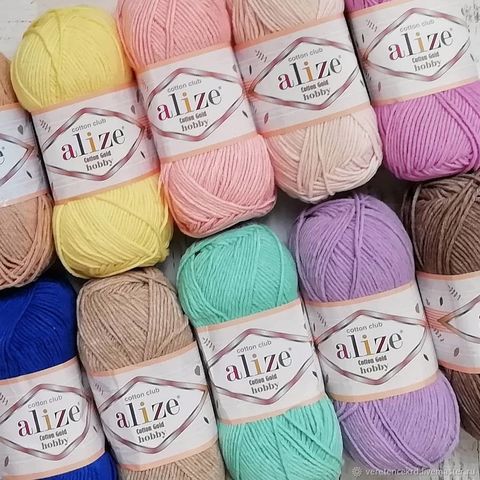 Пряжа Alize Cotton Gold Hobby 50гр. 165м (55% хлопок, 45% акрил) ► Photo 1/3