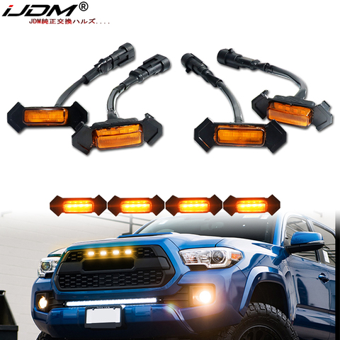 iJDM 6000K White/amber 12v Front Grille Lighting For car 2016-2022 Toyota Tacoma w/TRD Pro Grill ONLY Front Grille Lighting DRL ► Photo 1/6