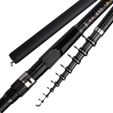 Carbon Rock Fishing Rod 3.6m 4.5m 5.4m 6.3m 7.2m Carp Rod Telescopic Sea Fishing Rod Telescopic Spinning Rod Ultralight Hard ► Photo 1/5