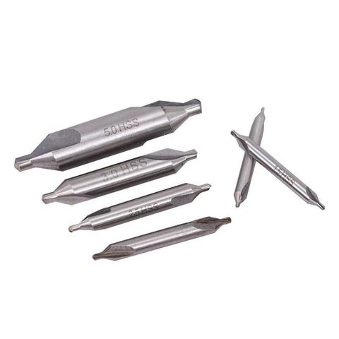 6pcs HSS combined center drill 60 degree countersunk head angle drill set 1.0mm 1.5mm 2.0mm 2.5mm 3.0mm 5mm metal drill bit ► Photo 1/6