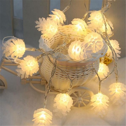 Christmas Pine Cones LED String Lights Battery Operated Fairy Lights Indoor Outdoor Decoration For Party Wedding Garden Home ► Photo 1/6