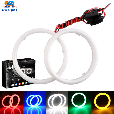 DC9-30V 60mm 70mm 80mm 90mm 100mm 110mm 120mm Cotton AngelEyes Led COB Halo Rings Headlight Fog Light White Red Blue Green Amber ► Photo 1/6