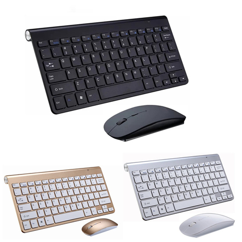 Wireless Keyboard Mouse Combo Mini Ultra Slim Small Gaming Keybord Mause Kit Set For PC Laptop Macbook TV Box Android IOS System ► Photo 1/6