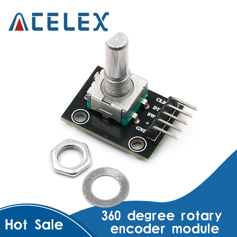 360 Degrees Rotary Encoder Module For Arduino Brick Sensor Switch Development Board KY-040 With Pins ► Photo 1/6