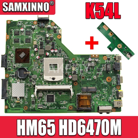 K54LY Laptop motherboard USB:3.0 1GB HM65 HD6470M For Asus K54LY X54HR K54HR X54H Test mainboard K54LY motherboard test 100% ok ► Photo 1/6