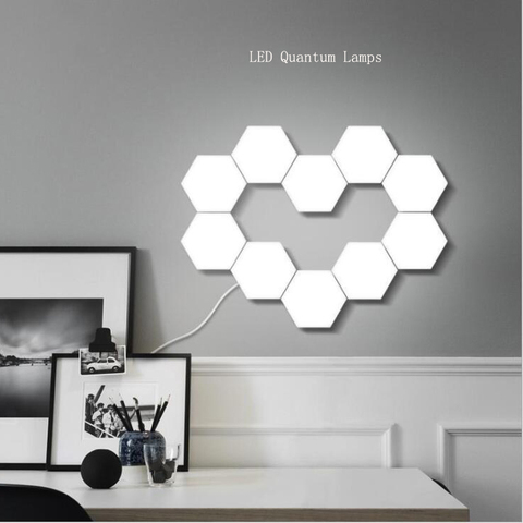 NEW Touch Sensitive Hexagonal Lamps Quantum Modular LED Night Light  Hexagons Creative Decoration Wall Lamp ► Photo 1/6
