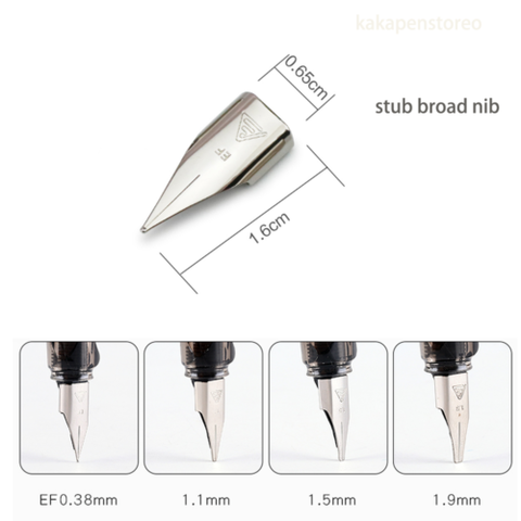 1Pc EF M Nib Broad Stub Nib For Wing Sung 3008 Wing Sung 3009 Hero 359 Fountain Pen Ink Pen School Student Office Stationery ► Photo 1/6