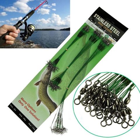 20Pcs Durable Practical Fishing Lures Hooks Chic Traces Steel Wires Pike Rolling Swivels Safety Snap Outdoor Fishing Equipments ► Photo 1/6