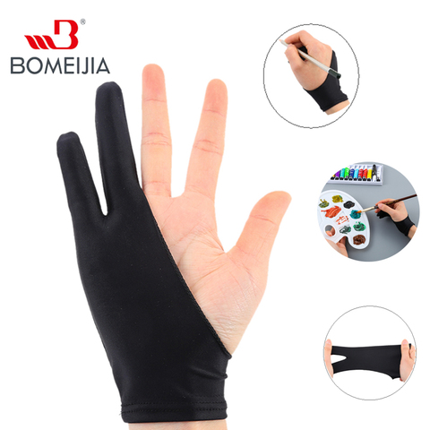 1Pc Drawing Painting Gloves Two Finger Anti-fouling Glove Right Left Hand Glove Anti-touch Screen Glove Free Size For Artist ► Photo 1/6