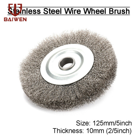 1pc 125mm Steel Wire Wheel Brushes Round Bench Grinder Abrasive Tools for Metal Rust Removal Polishing Brush Crimped Wire Wheels ► Photo 1/6