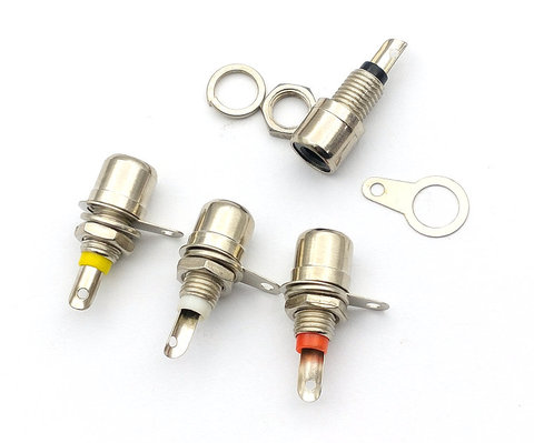 12pcs RCA Phono Chassis Panel Mount Female Socket Metal Connector adapter ► Photo 1/4