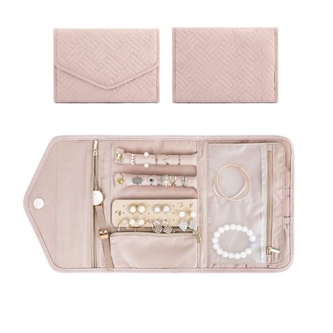 Travel Jewelry Organizer Roll Foldable Jewelry Case for Journey-Rings Necklaces Jewerly Storage Bag ► Photo 1/6