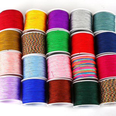 40m/lot 0.8mm Cotton Cord Nylon Cord Thread String DIY Beading Braided Bracelet Jewelry Making ► Photo 1/6
