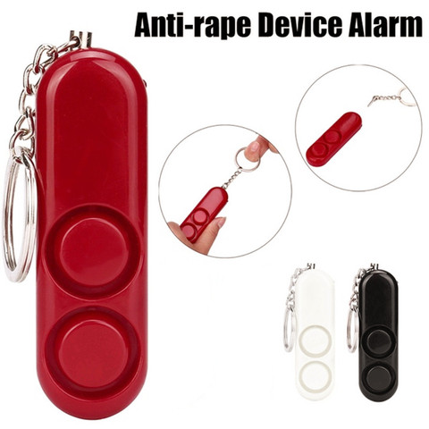 120dB Self Defense Anti-rape Device Dual Speakers Loud Alarm Alert Attack Panic Safety Personal Security Keychain Bag Pendant ► Photo 1/6