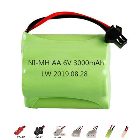 6v 3000mAh NiMH Battery For Rc toys Cars Tanks RC Robots Gun 6v Rechargeable Battery AA Battery Pack For rc boats 1pcs ► Photo 1/1