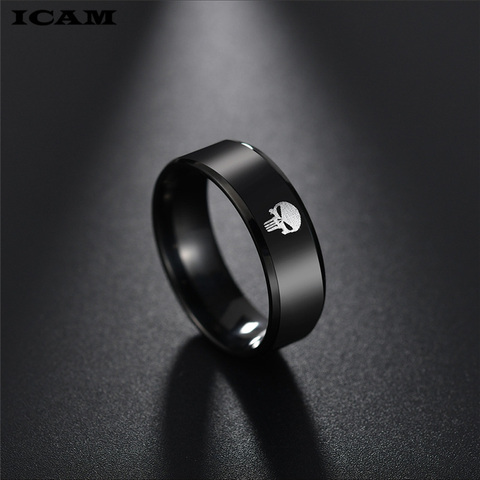 ICAM Stainless Steel Men Rings Skull Devil Punk Rock Hip Hop Jewelry Creativity Gift For Biker Male Boyfriend ► Photo 1/6