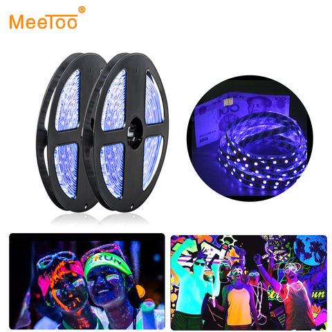 Ultraviolet Lamp 395-405nm UV LED Strip Light 12V 5050 SMD Purple Flexible Ribbon LED Tape for DJ Fluorescence Party Black Light ► Photo 1/6