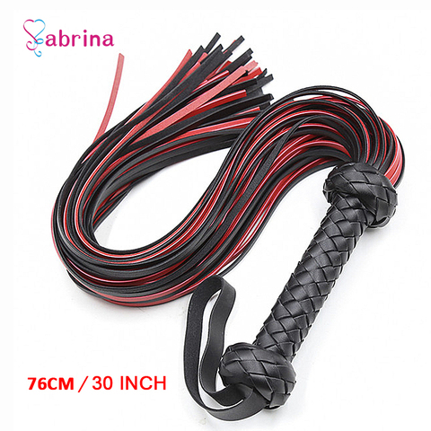 Flogger Leather Whip Spanking Paddle Couple Sex Toys for Woman Gay BDSM Bondage Bind Whip Adult Sex Slave Game SM Product Store ► Photo 1/6