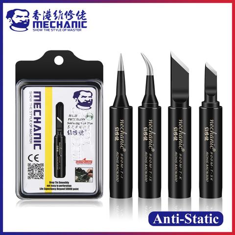 MECHANIC Original 4pcs 900M-T Anti-Static Pure Copper Electric Soldering Iron Tip Welding Tip BGA Solder Repair Station Tool Kit ► Photo 1/6