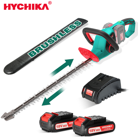 Hedge Trimmer HYCHIKA 36V Brushless Cordless Hedge Trimmer Batteries Dual Action Pruning Saw Hedge Cutter Rotating Handle Tools ► Photo 1/6