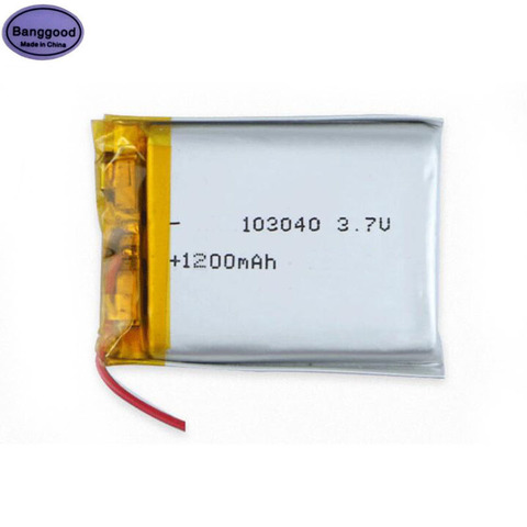 3.7V 1200mAh 103040 Lipo Polymer Lithium Rechargeable Li-ion Battery Cells For MP3 MP4 GPS PSP mobile video game PAD E-book ► Photo 1/1