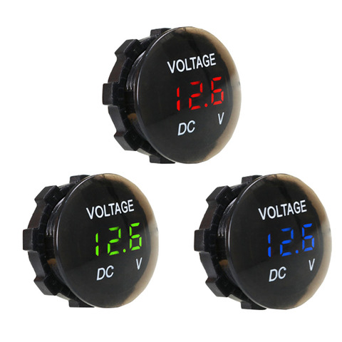 12v-24v Led Display Waterproof Motorcycle Voltmeter Gauge Voltage Meter Led Digital Voltmeter for Motorcycle Car Gauges ► Photo 1/5