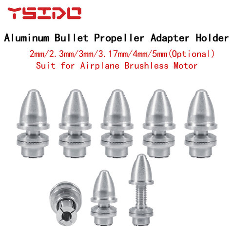 5Pcs 2mm 2.3mm 3mm 3.17mm 4mm 5mm RC Aluminum Bullet Propeller Adapter Holder for Airplane Brushless Motor Prop ► Photo 1/6