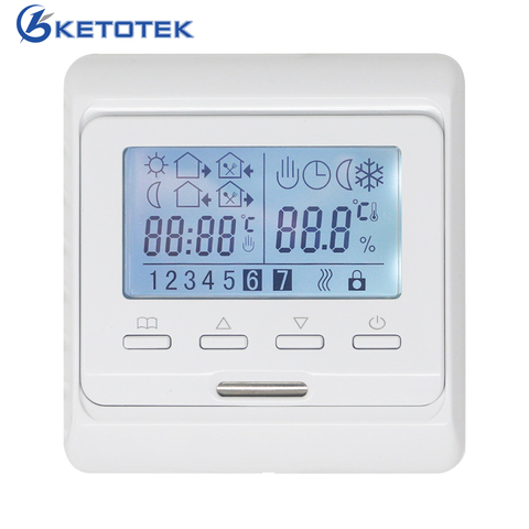 16A/3A 230V AC Digital Electric/Water Heating Temperature Controller LCD Programmable Room Air Floor Thermostat ► Photo 1/6