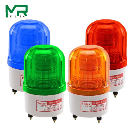 LTE-5101 LED Rotating rotary strobe Alarm Lamp light siren  LED warning light no voice 12V 24V 110V 220V ► Photo 1/6