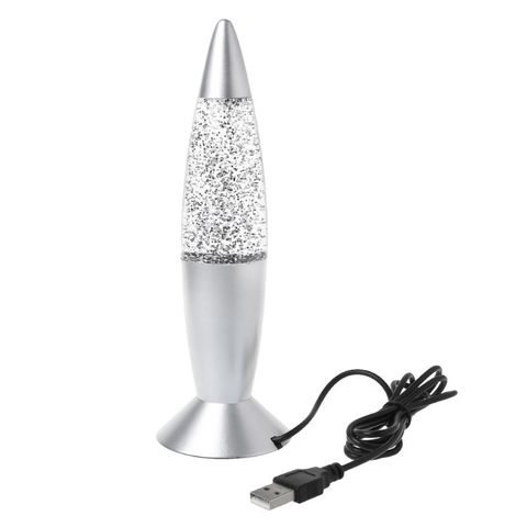 3D Rocket Multi Color Changing Lava Lamp RGB LED Glitter Night Light Gift L4MF ► Photo 1/6