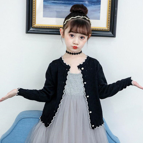 Toddler Teenager Clothes School Girls Cardigan Knitted Sweater Children Cardigans Baby Girl Sweater Long Sleeve Kids Jacket ► Photo 1/6