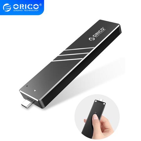 ORICO 10Gbps M2 NVMe SSD Case With Retractable Interface Type C USB3.1 UASP M.2 USB NVME Enclosure Aluminum Hard Drive Disk Box ► Photo 1/6