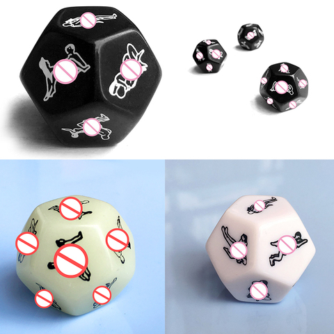 12 Sided 3Color Sex Dice Funny Adult Game Sexy Posture Noctilucent Dice Bar Ktv Entertainment Game Dices Erotic Toys For Couples ► Photo 1/6